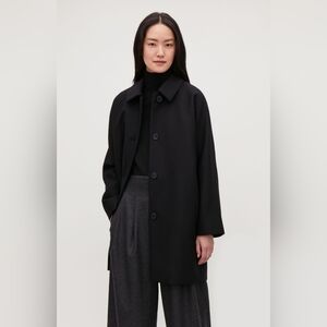 COS Classic Black Wool Coat Size 4 Small